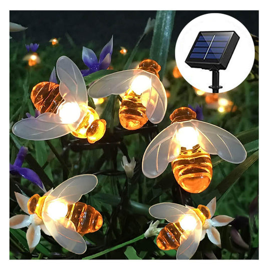 Solar New String Lights 20Led Little Bee Christmas Lanterns Flashing Lights Christmas String Lights Garden Decoration Lights - SAVOUR DECORE