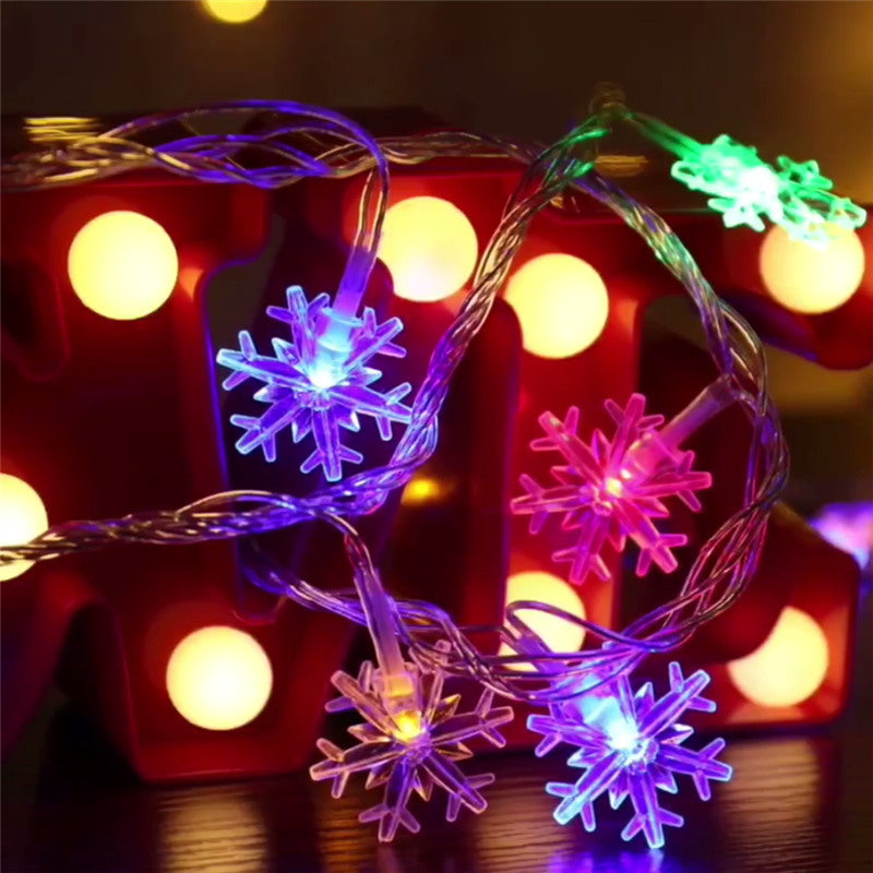 Snowflake String Light Garlands Ornaments Christmas Tree Decorations For Home Winter Decor - SAVOUR DECORE