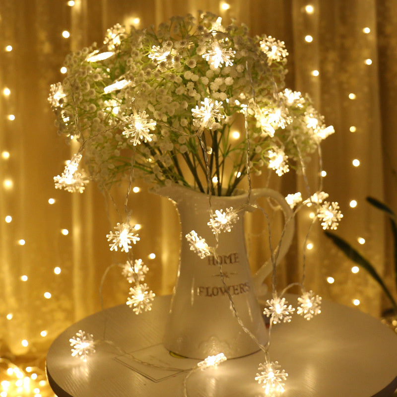 Snowflake String Light Garlands Ornaments Christmas Tree Decorations For Home Winter Decor - SAVOUR DECORE