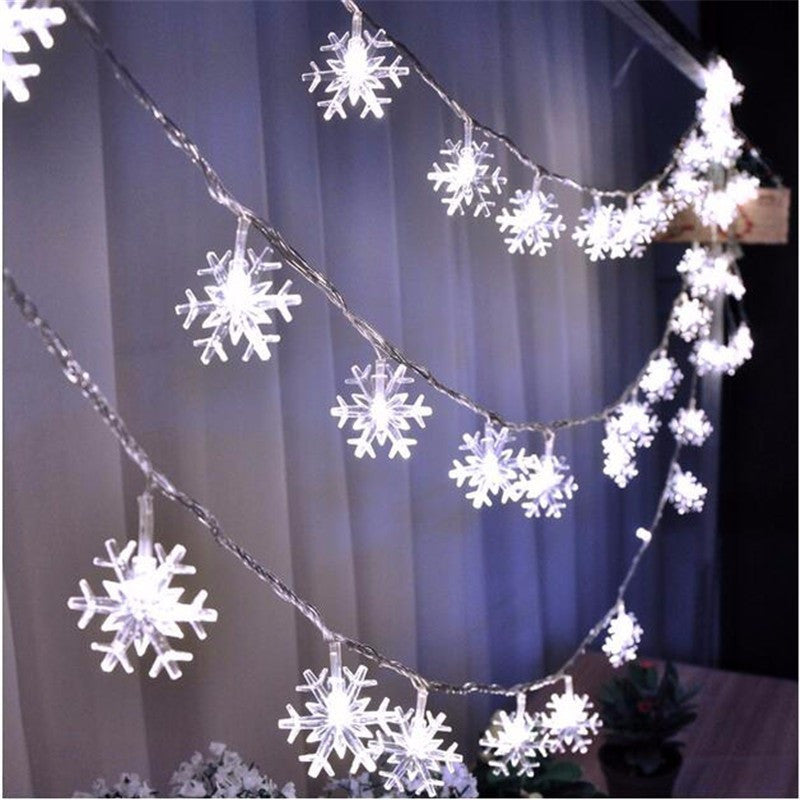 Snowflake String Light Garlands Ornaments Christmas Tree Decorations For Home Winter Decor - SAVOUR DECORE