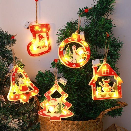 Decorative String Lights Christmas House Christmas Tree Pendant - SAVOUR DECORE