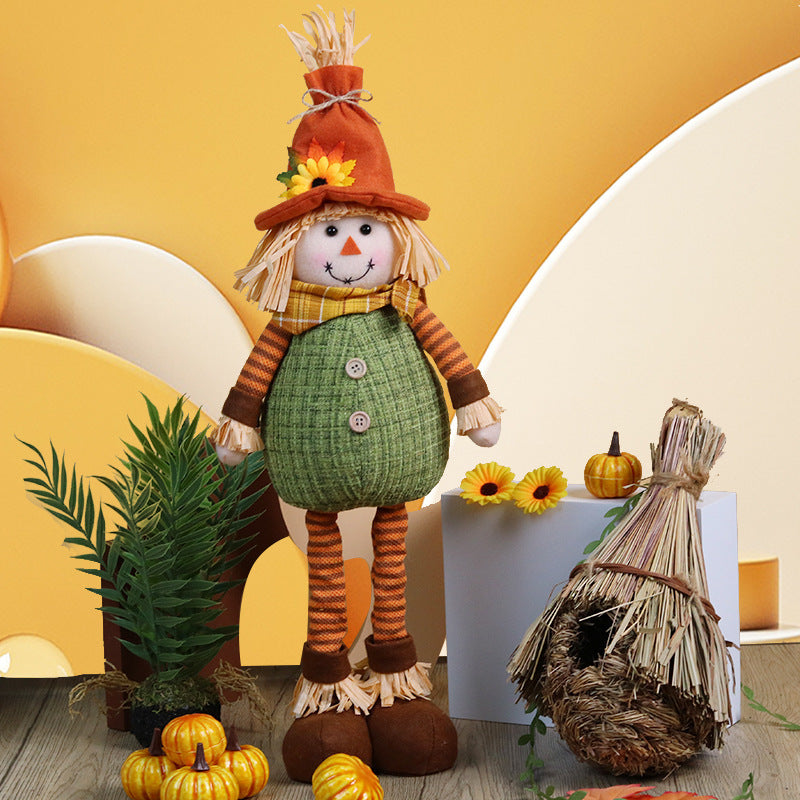 Thanksgiving Harvest Season Decorations Maple Leaf Sunflower Straw Hat Decoration - SAVOUR DECORE